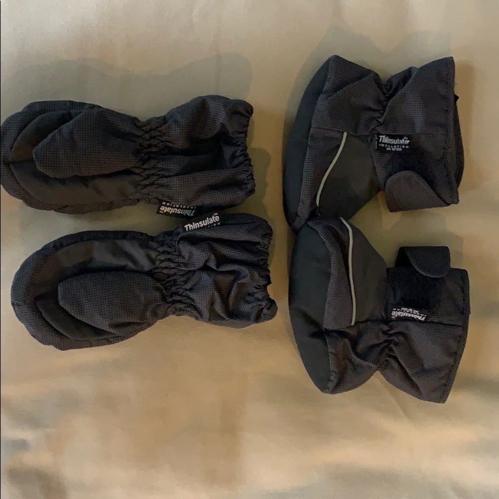 Thinsulate gloves and booties, 1-2years